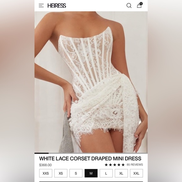 Heiress Beverly Hills | Dresses | White Lace Corset Draped Mini Dress |  Poshmark